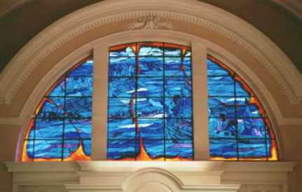 Grand-Pré : le vitrail de l'église Saint-Charles